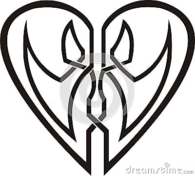 Tribal Heart Tattoo on Home   Royalty Free Stock Image  Celtic Heart   Tribal Tattoo