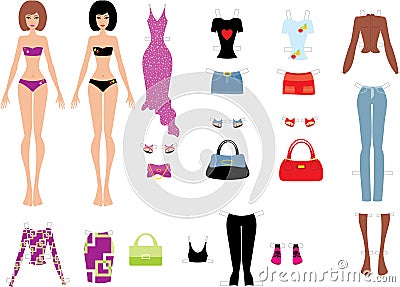 Paper Doll Clothing on Home   Royalty Free Stock Photo  Paper Dolls With Clothes