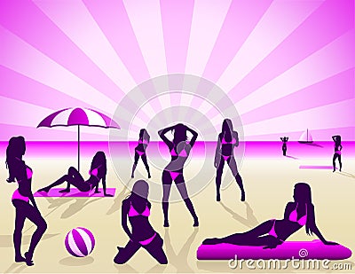  Naked Lady on Home   Stock Photography  Sexy Women On The Beach   Vector