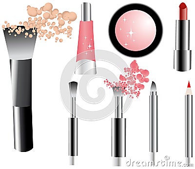 Free  on Home   Royalty Free Stock Images  Vector Make Up Icons Set